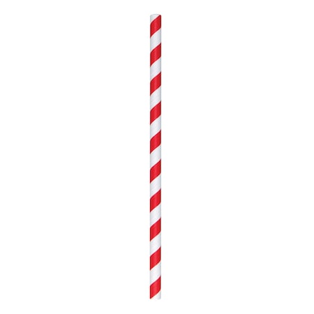 Aardvark 7.75" Red Striped Giant Paper Straws PK 2800 61620005